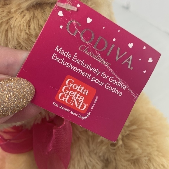 GODIVA 2009 GUND TEDDY BEAR WITH WINGS in gold - Picture 9 of 9